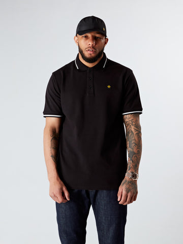 Premium Pique Polo :: Black/White